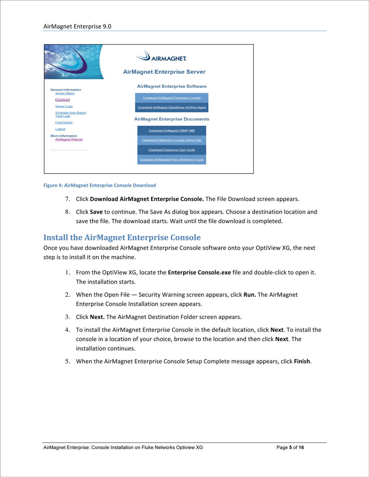 software user guide sample page