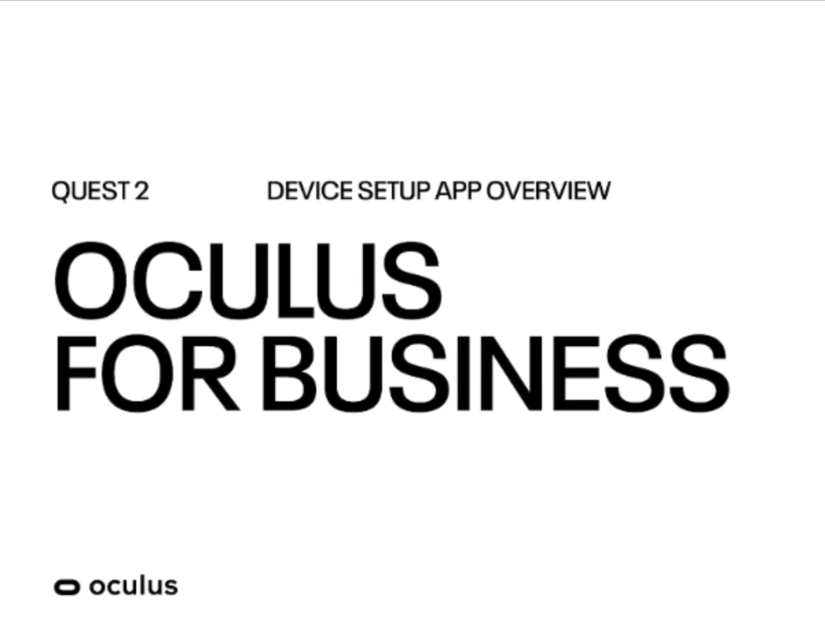 Oculus for Business training video